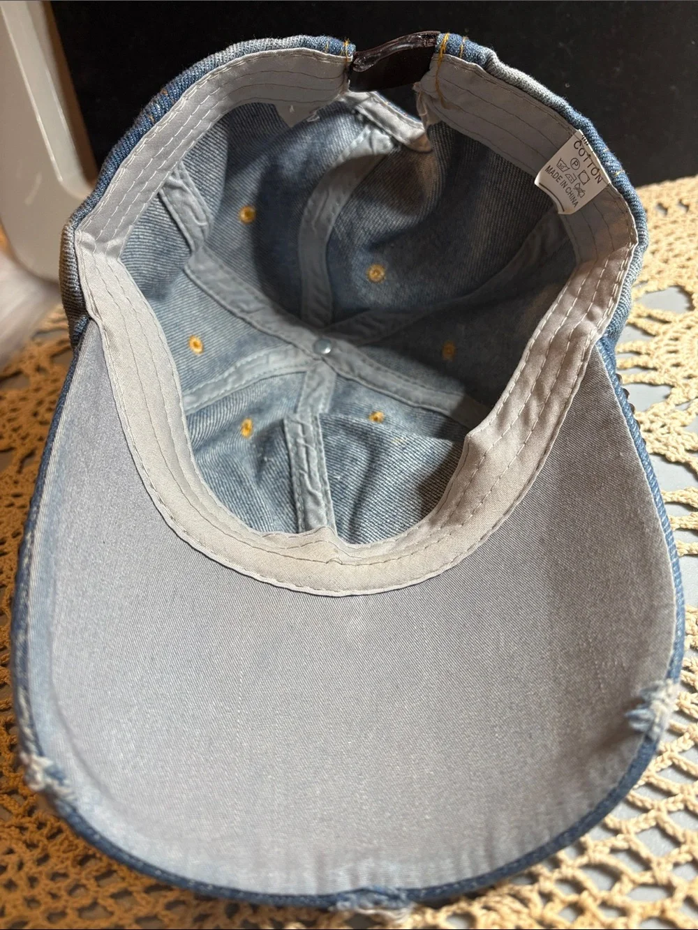 Source Unknown denim baseball